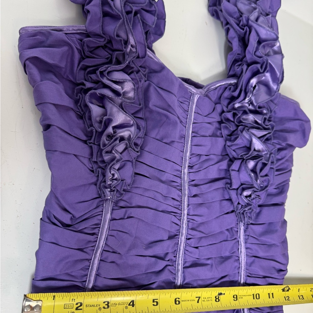 NWOT Purple Ruffled Women's Corset Top - Picture 11 of 16